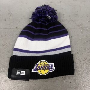 New Era LA Lakers NBA Multi-Color Knit Cuffed Warm Winter Beanie Hat Logo